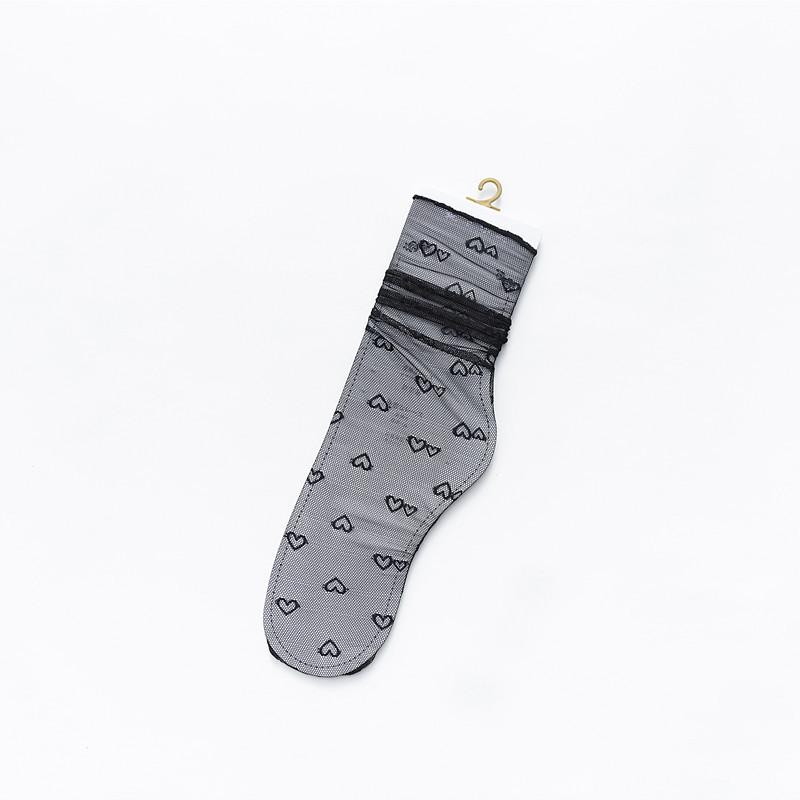 Calcetines transparentes de mujer con estrellas de colores, ultrafinos, de nailon, sueltos, largos, de verano, de malla con encaje