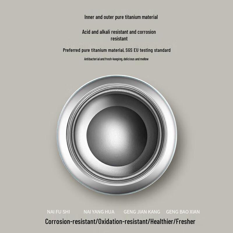 TAIC Pure Titanium Vacuum Insulated Mug with Tea Filter