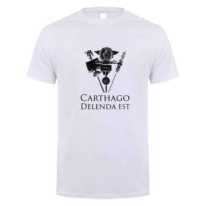 Delenda Est Carthago T Shirt Summer Cool Men Cotton Short Sleeve Tshirts Gift Man Tee Tops DY-018