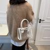 Casual Pvc Transparent Transparent Women'S Messenger Bag Shoulder Bag Handbag Jelly Bag Bow Ribbon Shoulder Bag