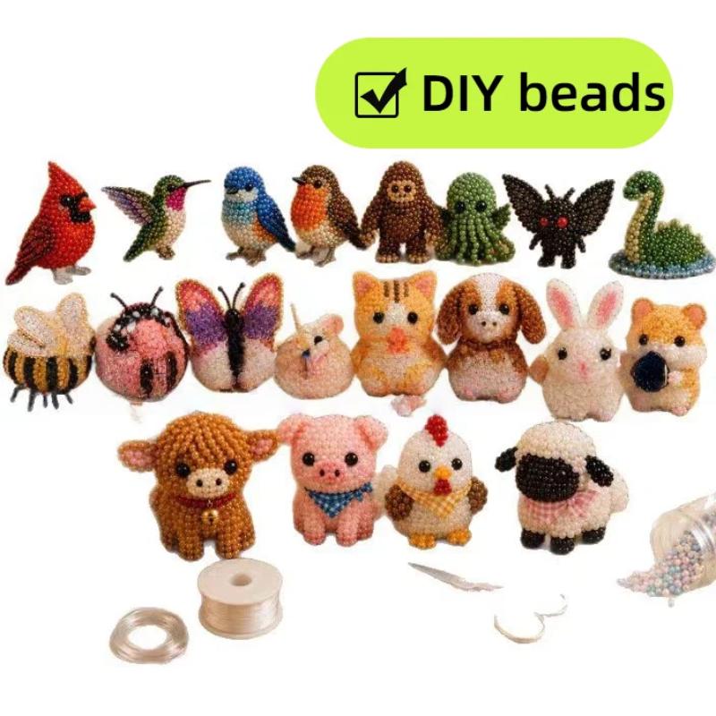 Cute 3D Beaded Animal Diy Kit Handmade Bead Weaving Kit With Instructions For Adults & Kids Perfect Gifts Home Decoration