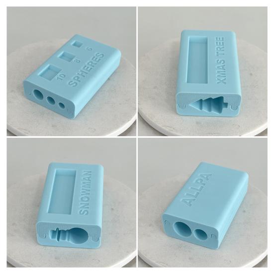 Polymer Clay Bead Roller Round Shape Bead Roller 3D Printed Snowman Christmas Tree Clay Bead Maker Tool for DIY Jewelry Making Polymer Clay Crafting