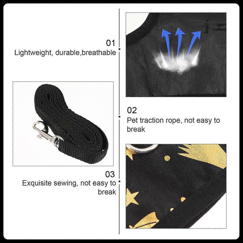 Bunny Vest and Leash Small Pet Costume Harness Leash for 3Sets