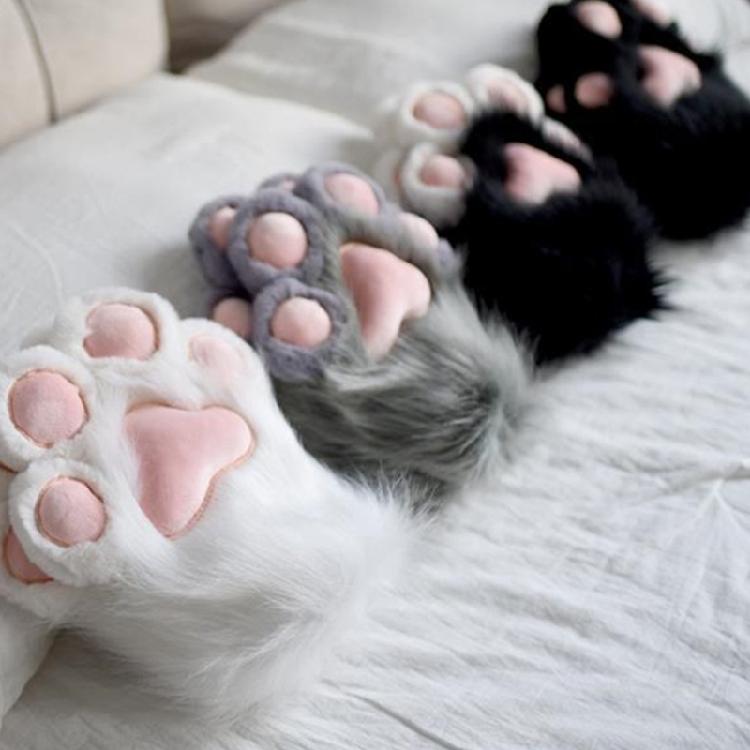 Katzenpfoten Handschuhe Plüsch Tierpfoten Handhandschuhe Cosplay Party Kostüm Handwärmer