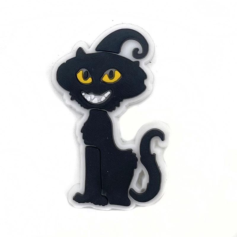 Black & White Halloween Punk Metal Rock Croc Shoe Charms