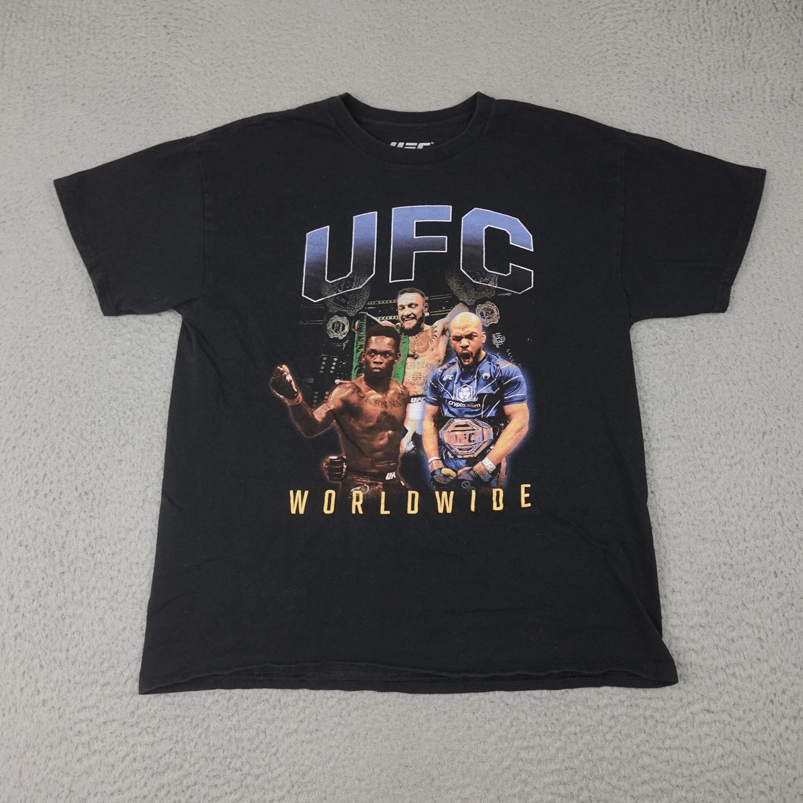 

Мужская футболка UFC, размер L, черная, с графическим принтом MMA Worldwide Champions, футболка Jon Jones M