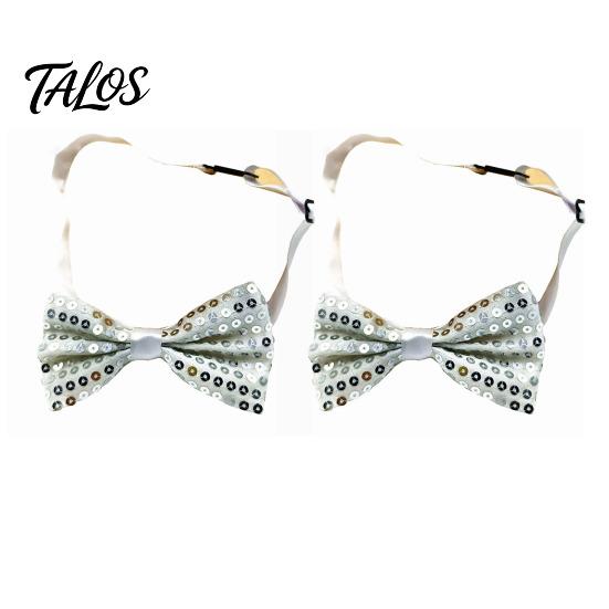 Adult Child Formal Wear Sparkly Sequin Bow Tie, Adjustable Glitter Necktie for Men, Shining Magic Show Tie Shiny Pre-Tied Neck Ties Banquet, Carnival