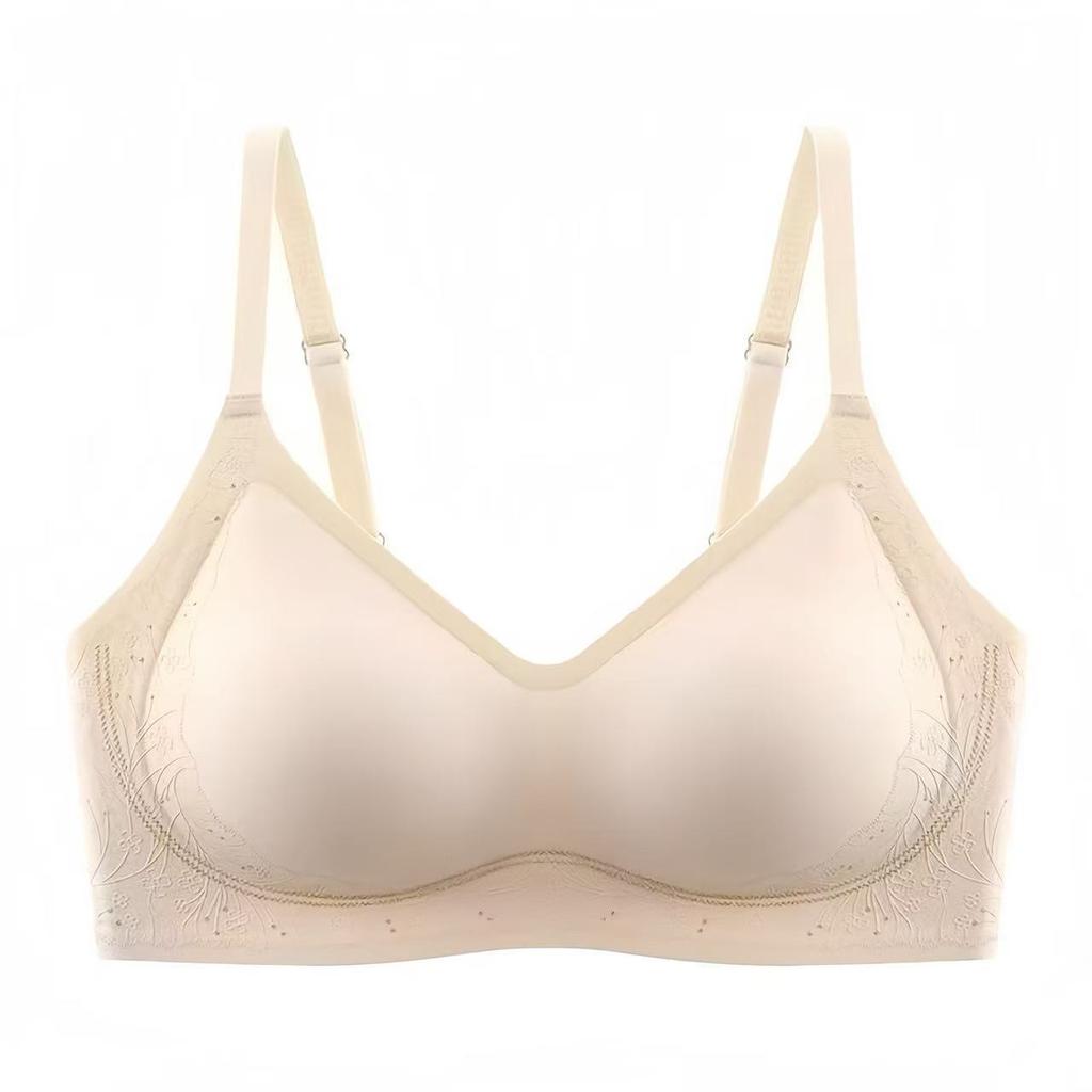 Invisible Non-marking Liquid Foundation Underwear Women's Small Breasts Show Large Breasts, Anti-sagging No Steel Ring Lace Gathering Bra Cover