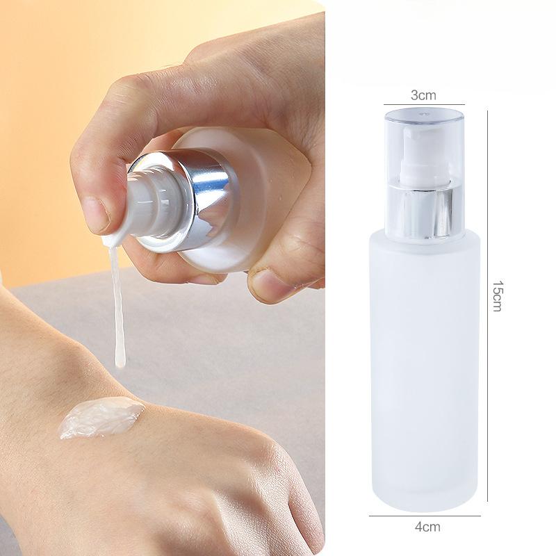 

Прозрачный флакон для лосьона Стеклянный флакон Спрей мелкого распыления Флакон для эссенции Тонер Флакон для порционирования с дозатором Lotion [100ml]