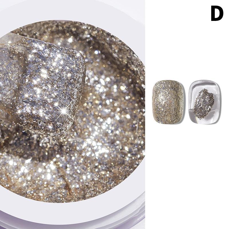 6 Color Glitter Platinum Gel Nail Polish Flash Uv Led Soak Off Gel Varnish Shiny Painting Line Gel Lacquer For Nail Art Salon