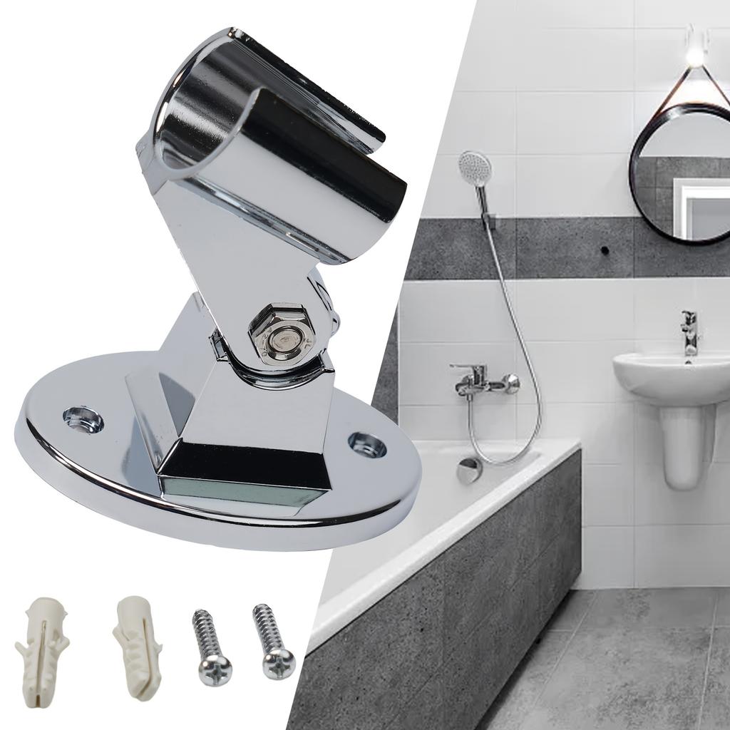 Adjustable Shower Bracket Fixed Base Universal Wall Mounted Shower Head Holder Handheld Sprayer Fixed Base Support For Bathroom