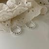 S925 Sterling Silver Twisted Circle Chain Earrings - Unisex High-End Luxury Design