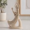 Home Decoration Ornament Abstract Couple Sculpture Ornament, Resin Sandstone Style Statue, Romantic Embracing Statue for Valentine Figure Living Room