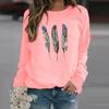  Winter Womens Casual Tops Ladies Print Sweatshirt Blouse Tee Sweater