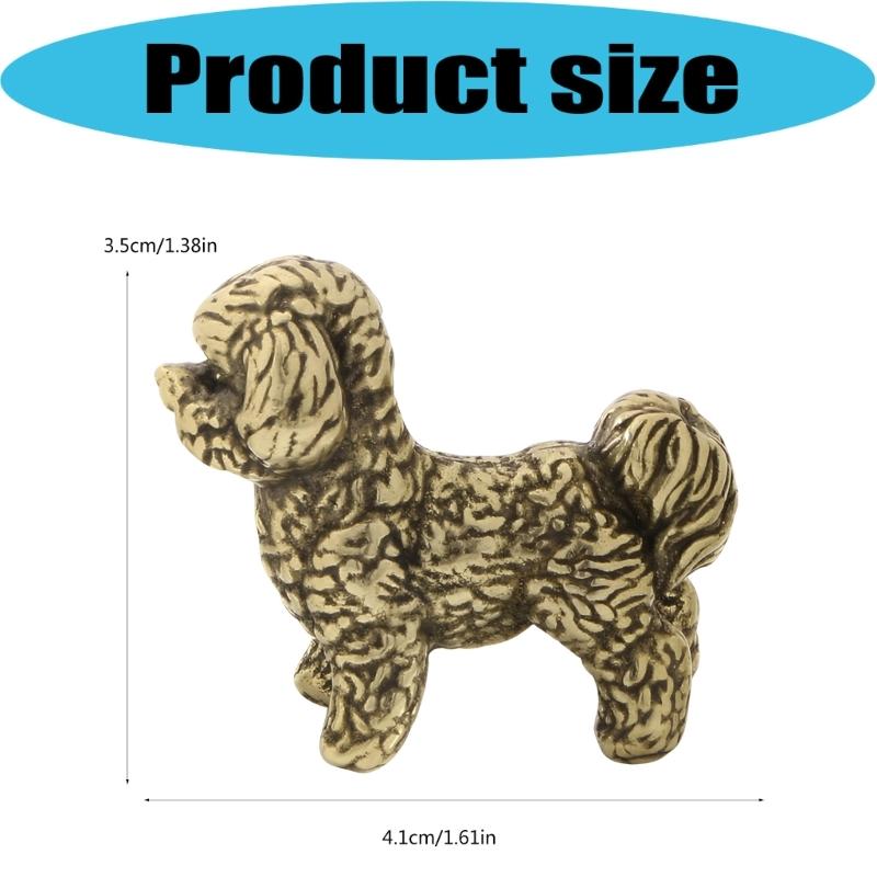 Metal Animal Statues Figurines Retro Dog Statue Figurines Sculptures Tabletop Centerpieces Home Decors Collectibles