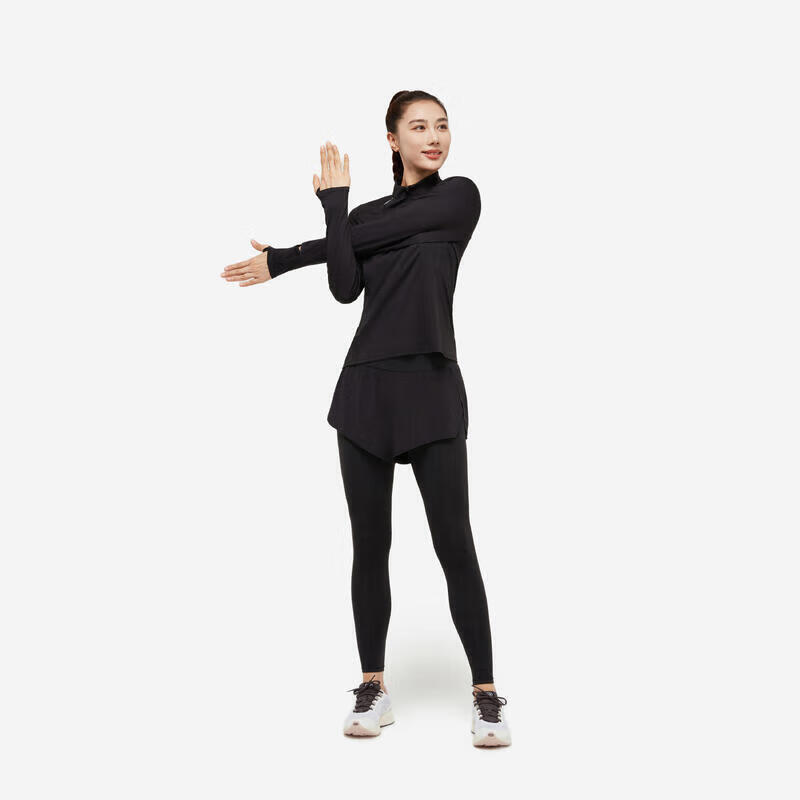 Женские быстросохнущие леггинсы Decathlon с эффектом двух предметов для бега и йоги 36