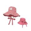 Korean-style Houndstooth Fisherman Hat for Women, Suitable for Spring and Summer, Reversible with a Large Brim That Makes the Face Look Smaller,