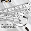 Stainless Steel Ruler Set 6 8 12 16 20 Inch Metal Rulers High Precision Double-Sided Graduation Scale Office Drawing Tools