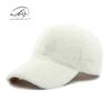 Einfache Lichtplatte Hut Damen Herbst und Winter Neu Plüsch Süß Warm Mütze Lässig Hartschalen Baseballkappe