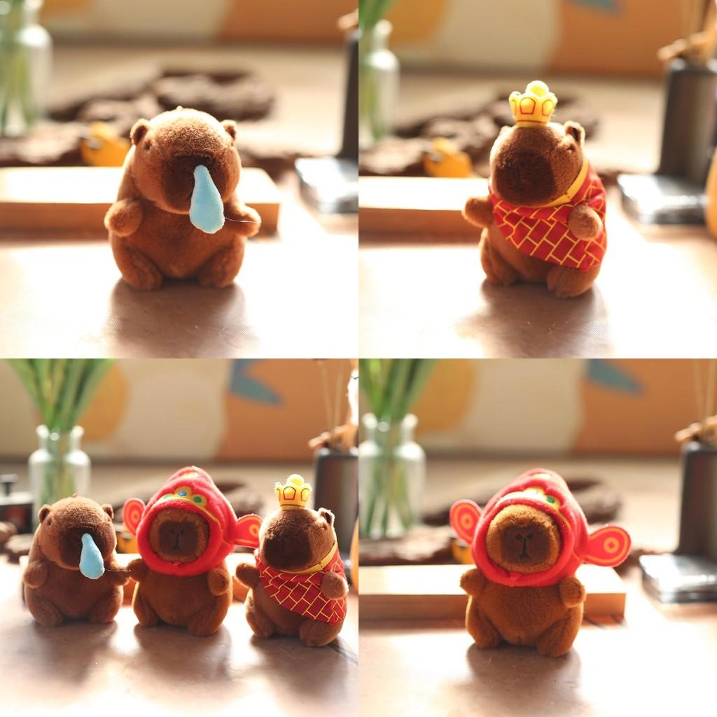 Capybara Plush Keychain Super Soft Pp Cotton Stuffed Toy Bag Clip For Kids Girls Teens Travel Decor