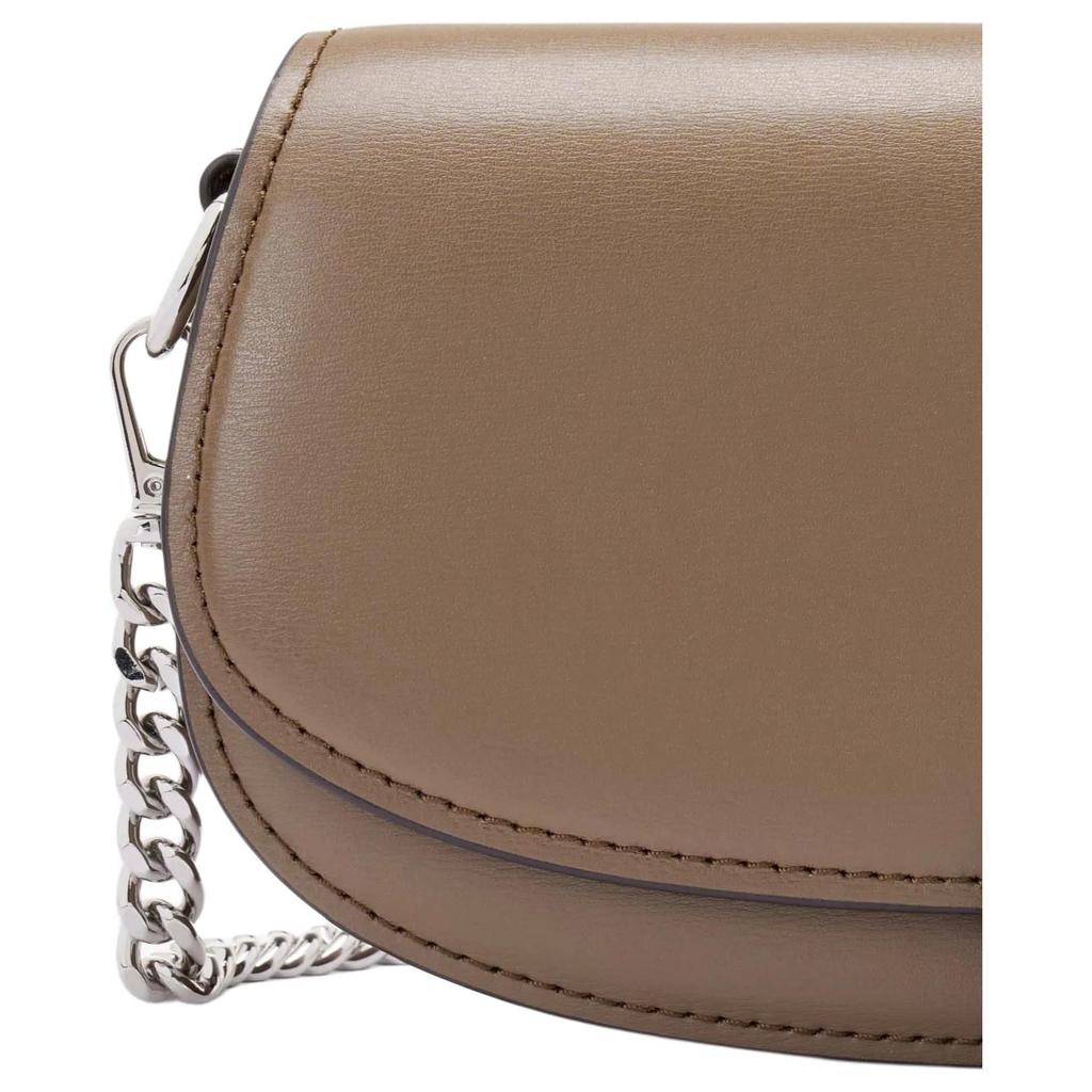 MICHAEL KORS Mila Cow Leather Saddle Bag, Shoulder Bag, Crossbody Bag Small Women's Light Taupe 35T5SIMC5L-229