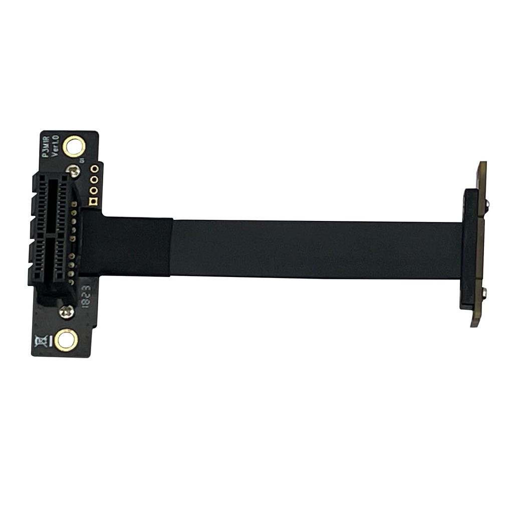 10Gtek PCIE Extension X1 to X1 to Riser Card Extender 30cm 3.0 Cable, Male-Female, 90° 90° Slot, Cable, Anti-EMI, (P311MF5530)