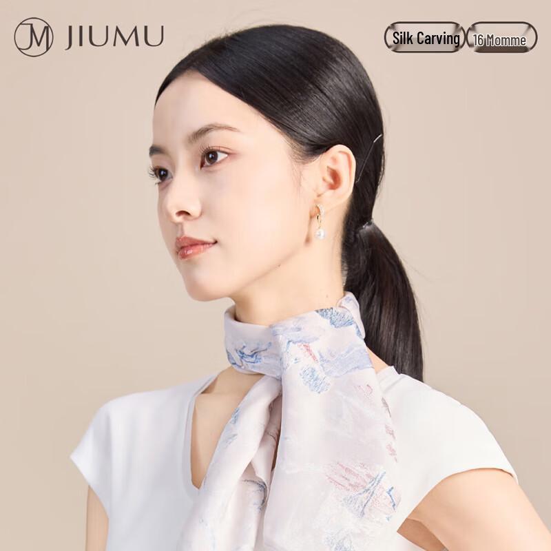 JIUMU Chinese Style Mulberry Silk Scarf