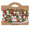 Christmas Charm Bracelet with Snowman, Tree, Santa, and Deer Pendants