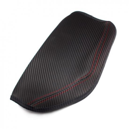 For BMW 3 Series F30 13-18 Carbon Texture+Red Line Console Armrest Leather Cover