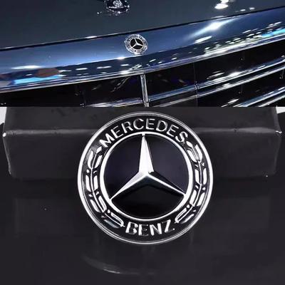 For Mercedes Benz 3 Pins ABS Car Emblem Front Top Grille Hood Edge Head Bonnet Badge for Mercedes Benz New E/S Class Star Wheat