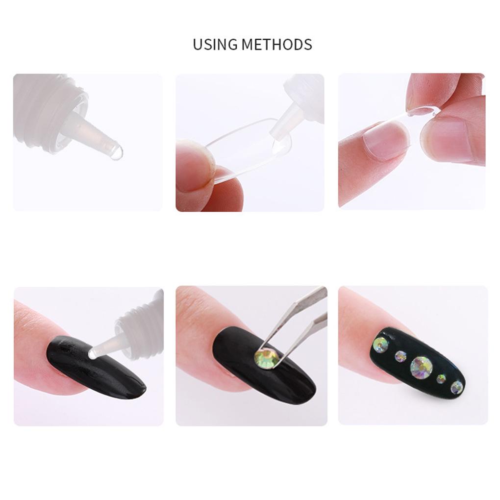 Nail Attachment Glue Fast-Dry Rhinestones Multi-Purpose Manicure Tools Universal Makeup Supplies Household Accessories