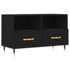 VidaXL Meuble TV Noir 80x36x50 cm Bois d'ingénierie 828949