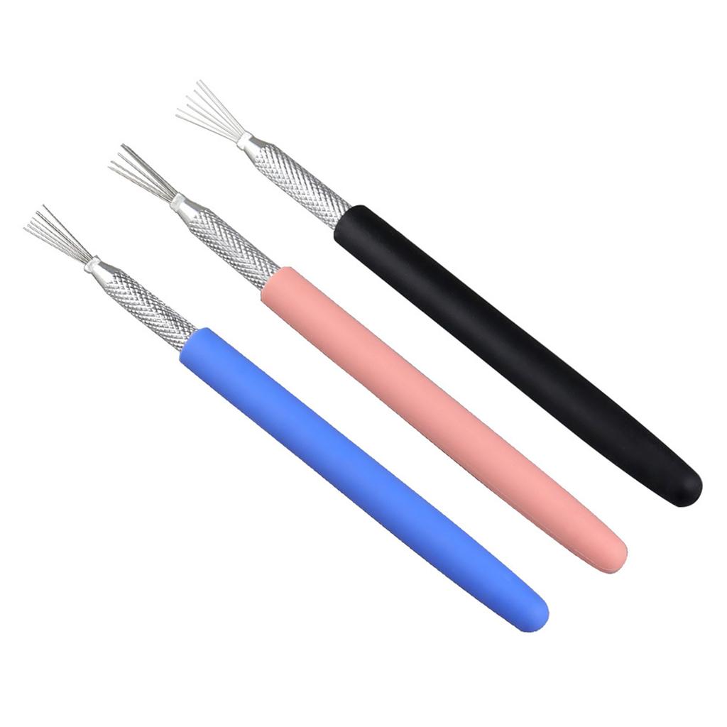 3PCS Clay Sculpting Needle Tool Set Suitable for Detailed Texturing Modeling Wax Sculpting with Stainless Steel Bristles