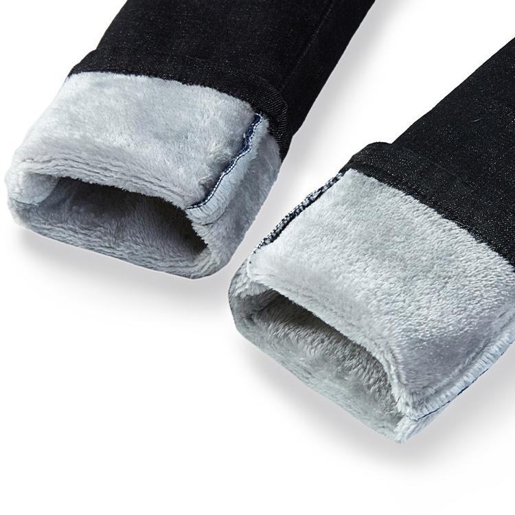 Thickened Fleece Women's Jeans High Waist Slimming Versatile Outerwear Winter Elastic Slim Fit Pants Comfortable Autumn Winter