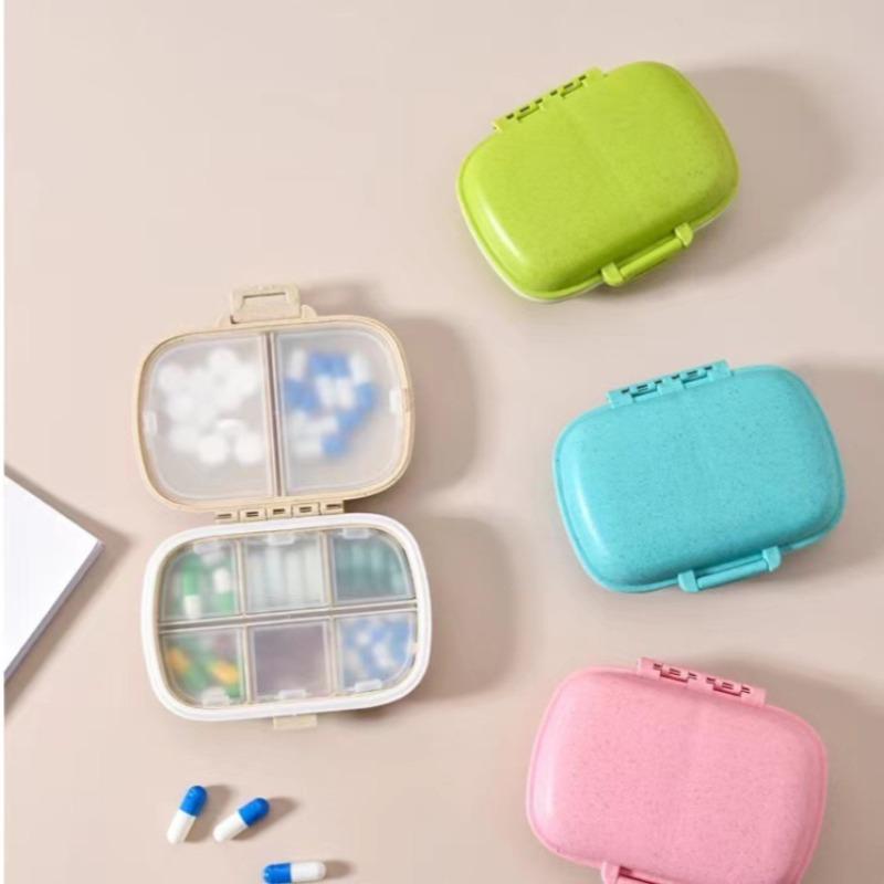 Convenient Mini Sealed Waterproof and Moisture-proof 8 Compartments 7 Days a Week Pill Dispensing Storage Box Pill Box