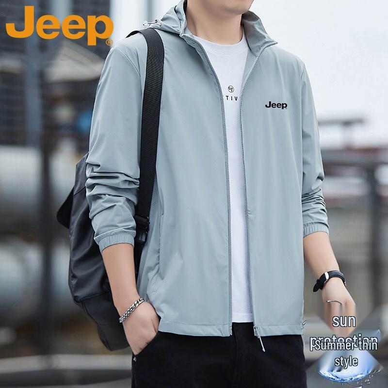 Jeep Men s Hooded Sun Protection Outdoor Jacket L