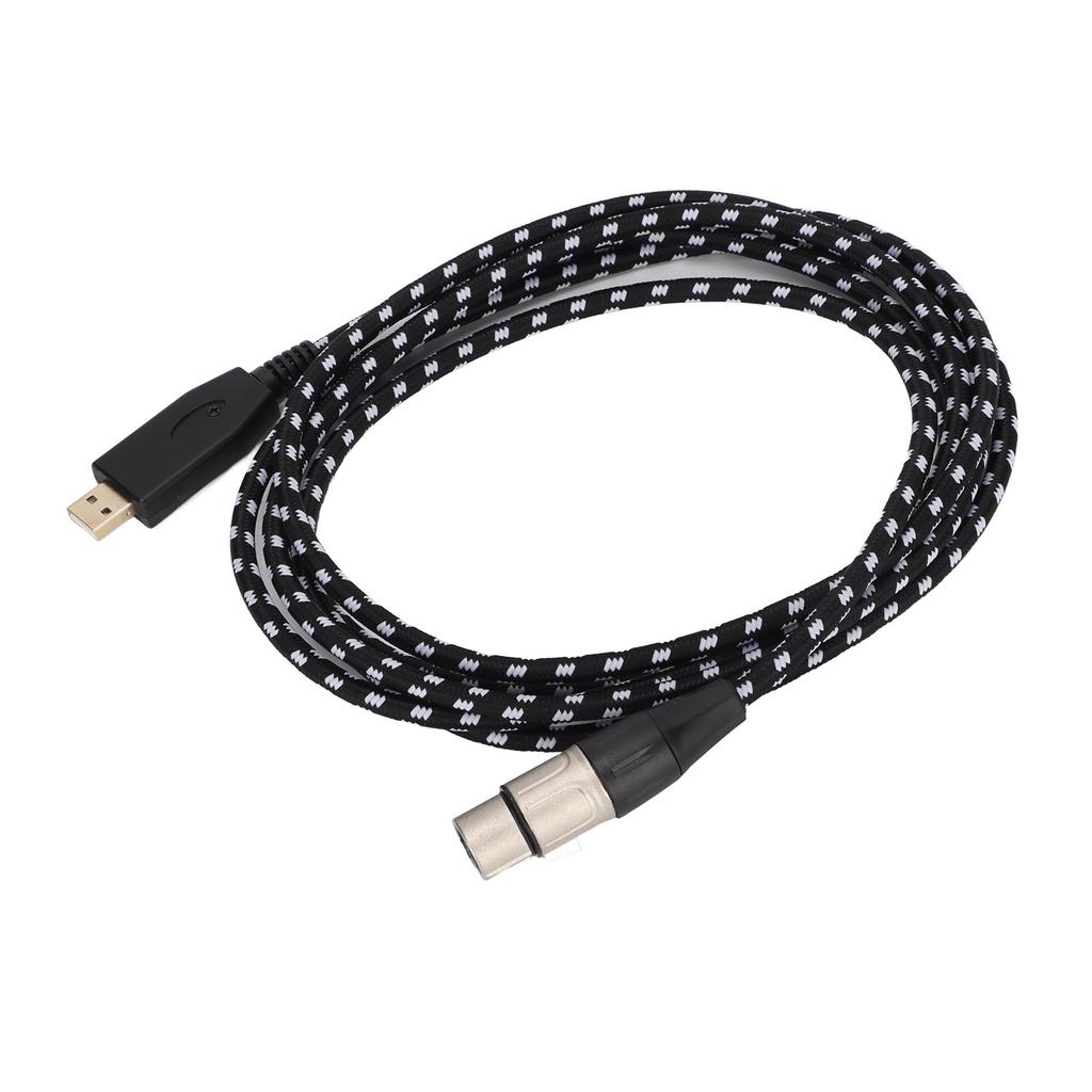 USB Microphone Cable USB To XLR Female 3 Pin Cable for Microphones Recording Karaoke Sing 3m9.8ft
