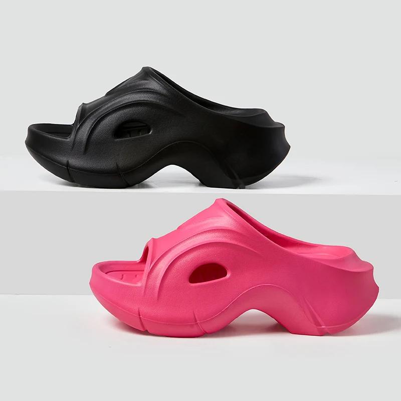 Summer Women's Slippers Lightweight Thick Sole Non-slip Sandals Unique Beach Shoes EVA Material Leisure Comfort Outdoor Slippers