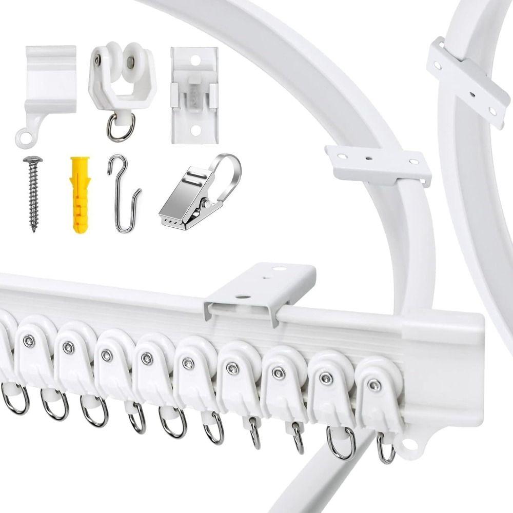 U-shaped Curtain Track Flexible Bendable Curtain Slide Curtain Rail Ceiling Wall Mount