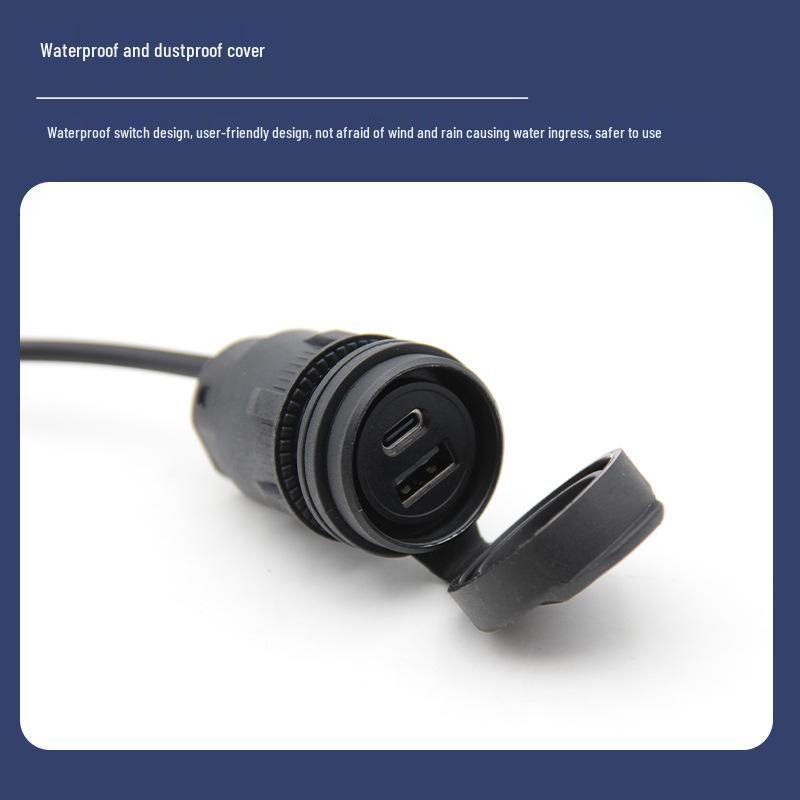 

Electric Vehicle Waterproof USB Fast Charge Port (A+C) 2.2