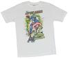 Captain America Comics Adult New TShirt Justice Never Sleeps Kirby Cap