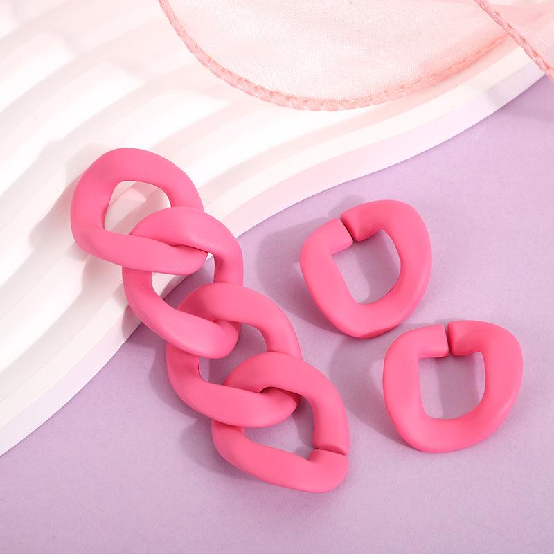 Matte Macaron Oval Buckle Chain - DIY Bag Accessory