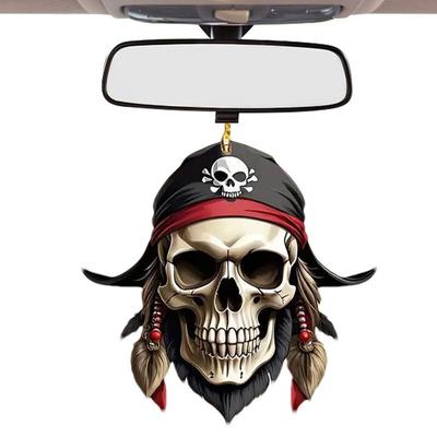 Schwingender Totenkopf Auto-Schmuck Totenkopf Acryl Skelett Auto-Anhänger Skelett Fenster-Anhänger Auto-Spiegel-Anhänger Rückspiegel
