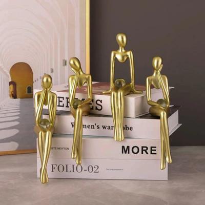Abstrakte Denkerstatue aus Kunstharz, handgefertigt, Kunsthandwerk, Raumdekoration, nordische Figuren, Wohndekoration, Wohnzimmer, Schrankzugang