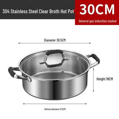 ZISIZ 304 Stainless Steel Soup Pot