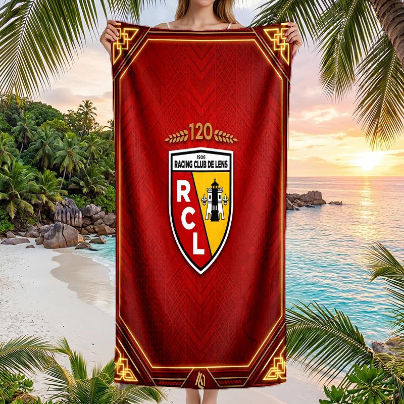 Lens FC print Quick Dry Beach Towel Microfiber Absorbent Portable Travel Swimming Towel