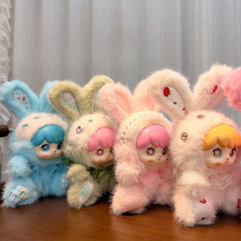 Cute Bunny Vinyl Doll Toy Ornaments Pendant Keychain Backpack Hanging Decoration