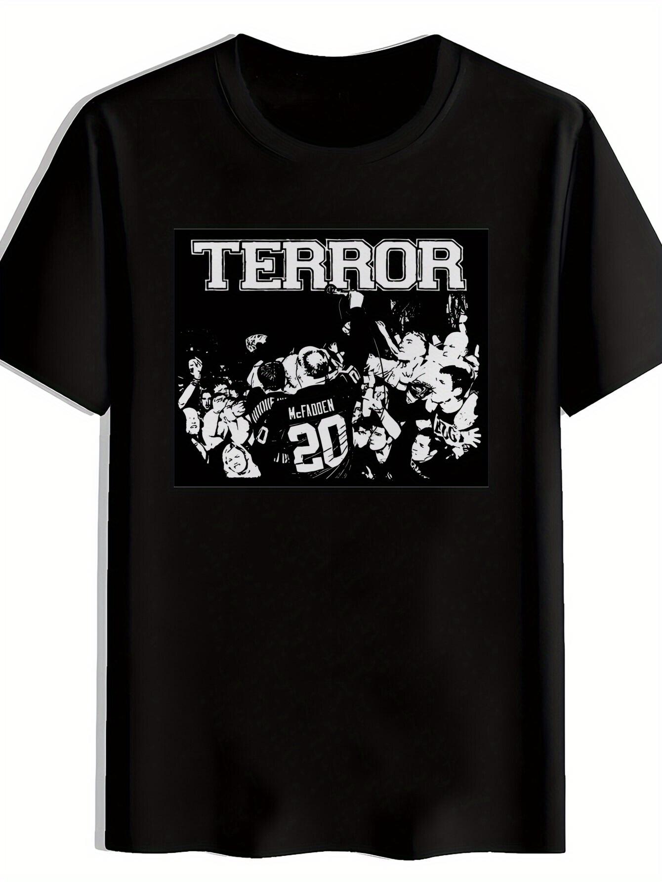 Black T-shirt with TERROR Graphic Design - Vintage Rock Band Print XL