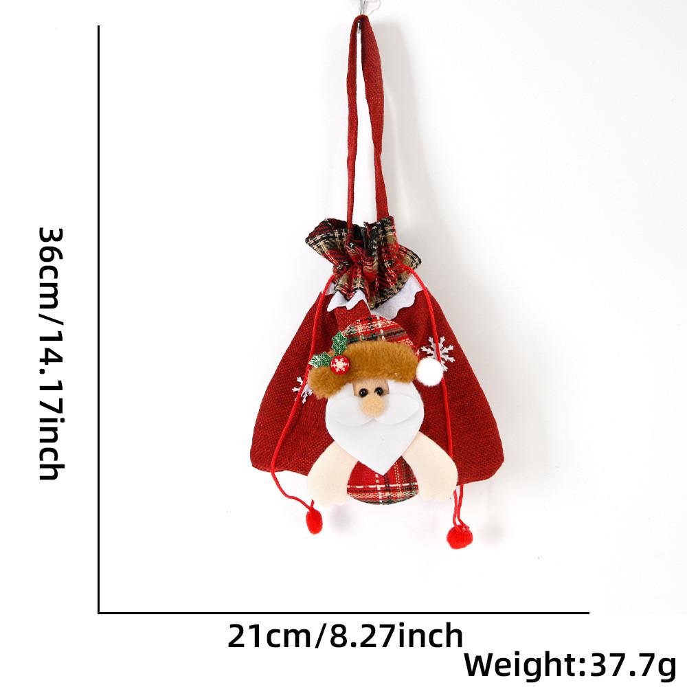 Christmas Candy Cartoon Bags For Kids Featuring Snowman Bear And Santa Designs