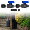 Plastic Rain Barrels Valves Set Includes Watertight Adapters and Thread Seal Tape for Garden Irrigation Systems
